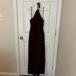 Aerie Brown Halter Jumpsuit